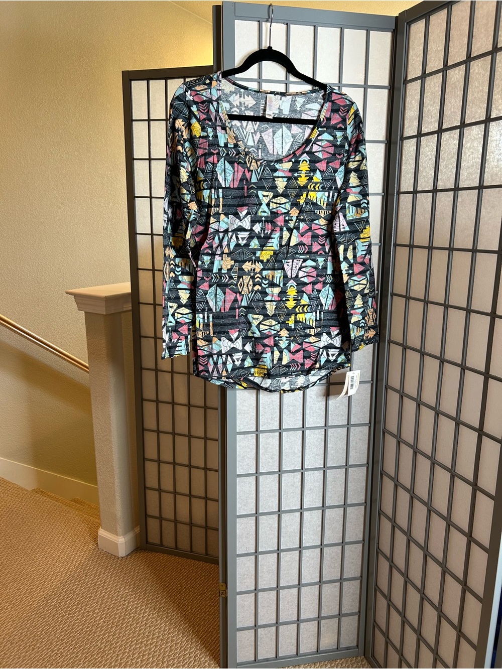 NWT LuLaRoe Lynnae Long Sleeve V-Neck Top - Black, Pink, Yellow, Blue